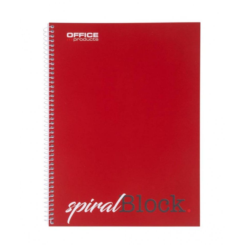 OFFICE products - spiraalschrift, A4, 80 blad, gelijnd