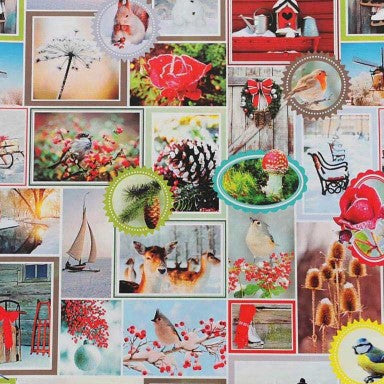 Klika - Carta da regalo Carta da regalo Scenario invernale colorato 50 cm