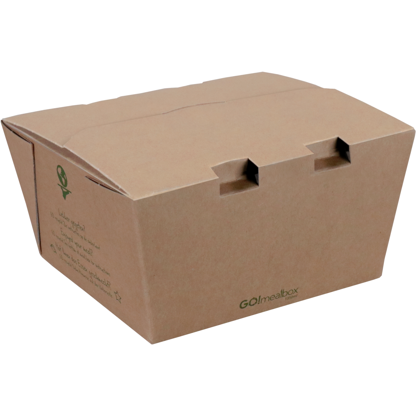 Twinkles - Go!Boîte repas | 1350 ml | 15x15x7,5 cm | carton | marron | 200 pièces