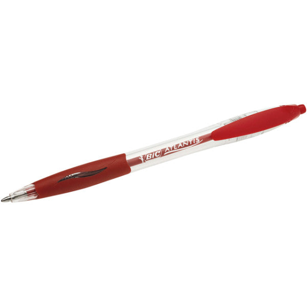 Bic - Penna a sfera Atlantis impugnatura classica clic media rossa