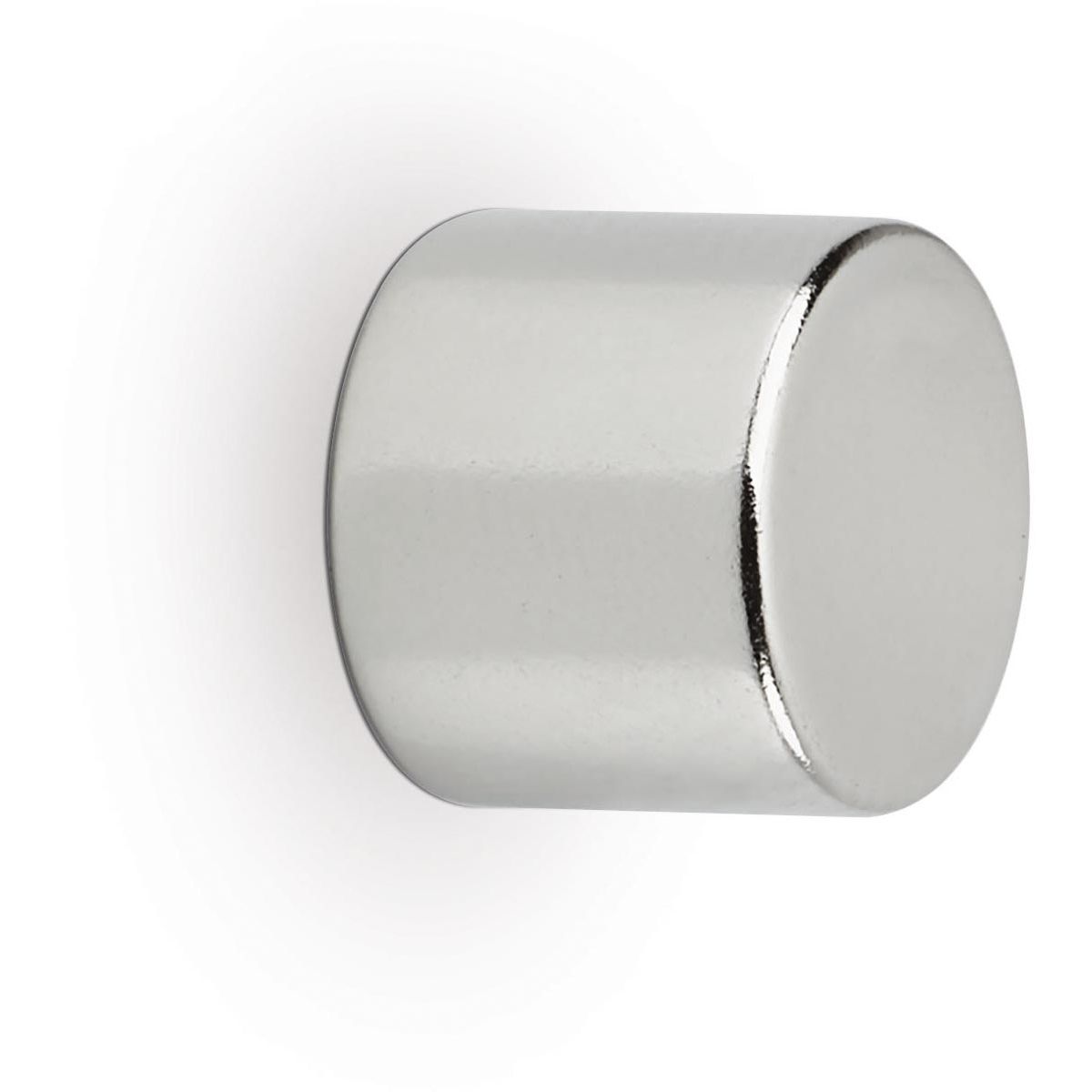 Maul - neodymium cylinder magneet, ft 10 x 10 x 10 mm, trekkracht 4 kg, zilver, blister van 10 stuks