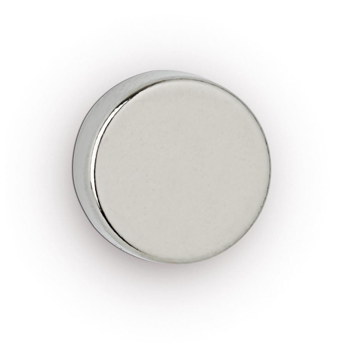 Maul - neodymium schijfmagneet, ft 12 x 5 mm, trekkracht 4 kg, zilver, blister van 4 stuks