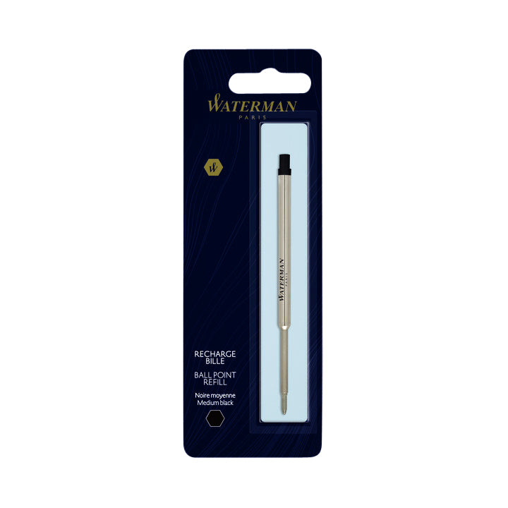 Waterman - Recharge pour stylo à bille moyen noir blister de 1 pièce | 12 pièces