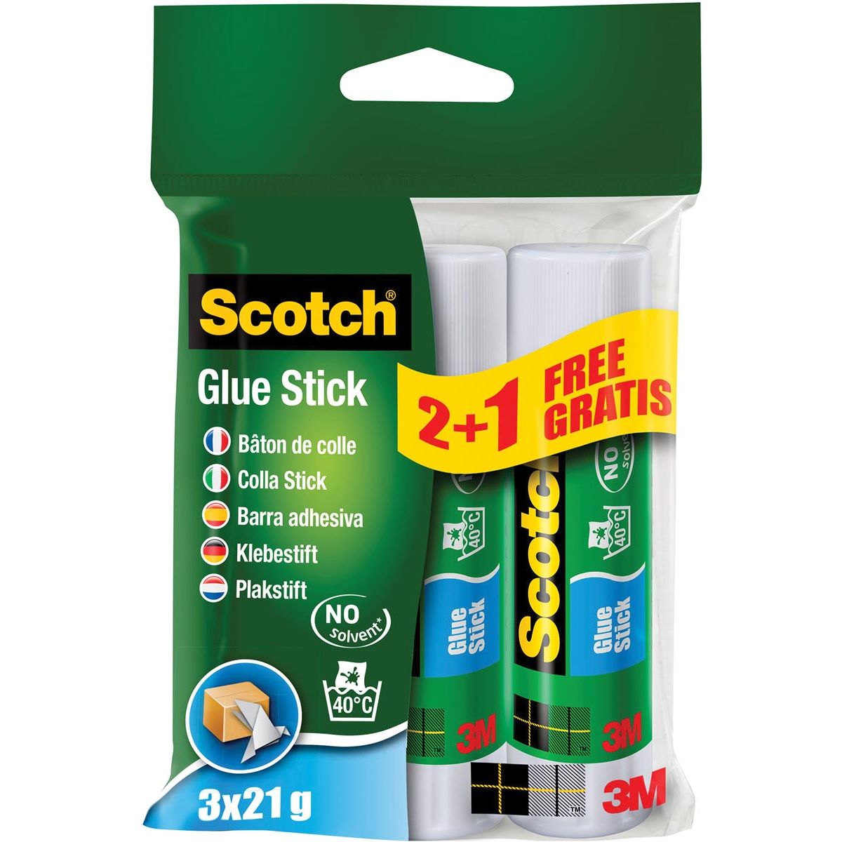 Scotch - Colla stick 21gr 2+1 in omaggio