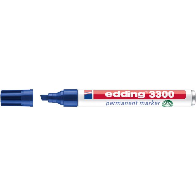Edding - Felt-tip pen 3300 diagonal 1-5mm blue | 10 pieces