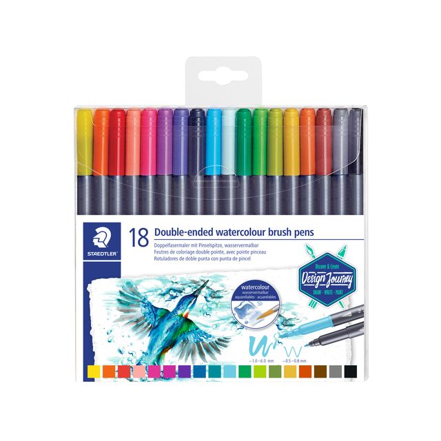 Staedtler - Brushpen 3001 marsgr duo 0.5-6mm ass