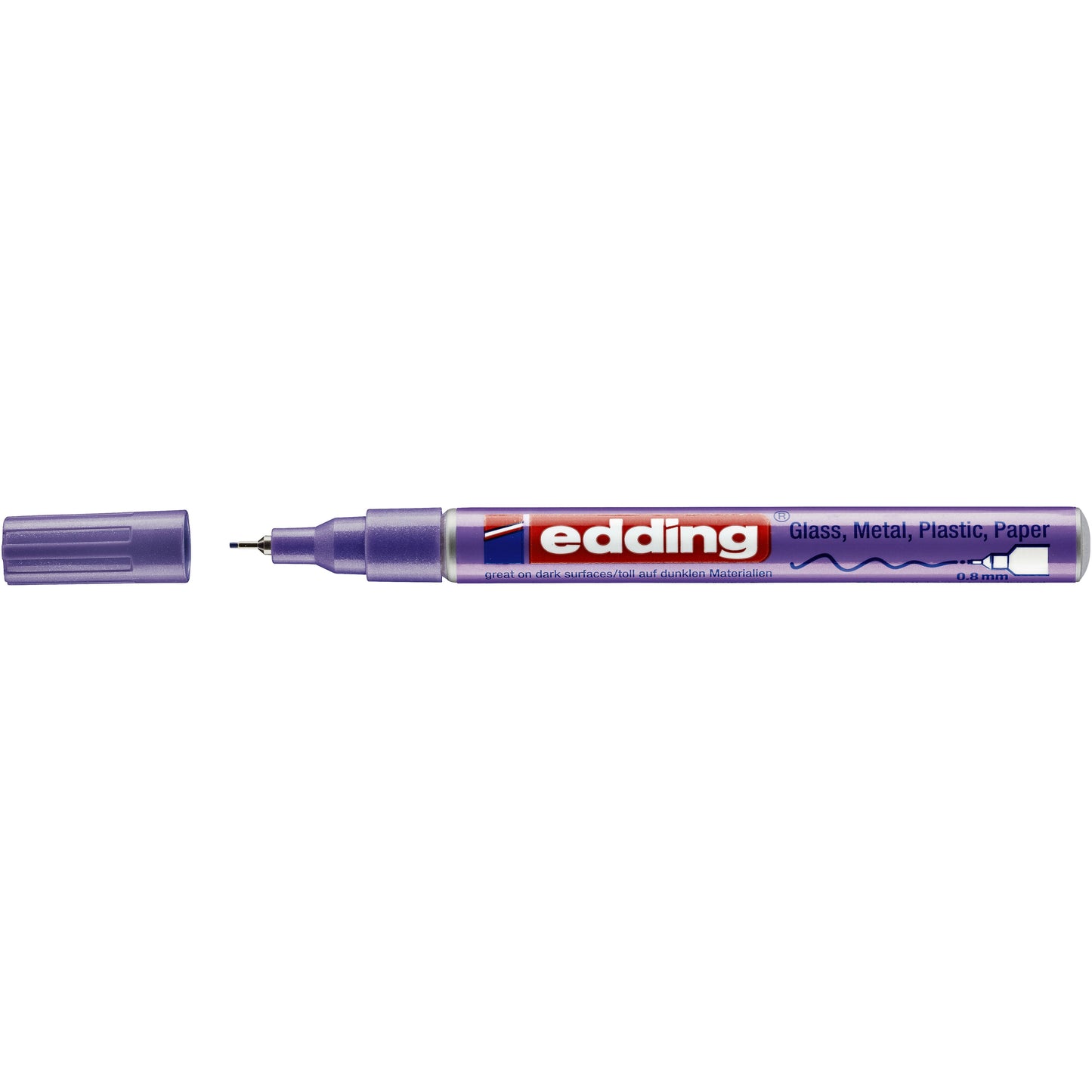 Edding - Viltstift 780 lakmarker rond 0.8mm metallic paars | 10 stuks