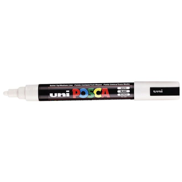 Posca - Marqueur Uni PC5M blanc moyen | 6 pièces