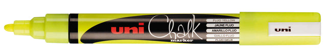 Uni-ball - Craie marqueur craie ronde 1,8-2,5mm jaune fluo | 12 pièces