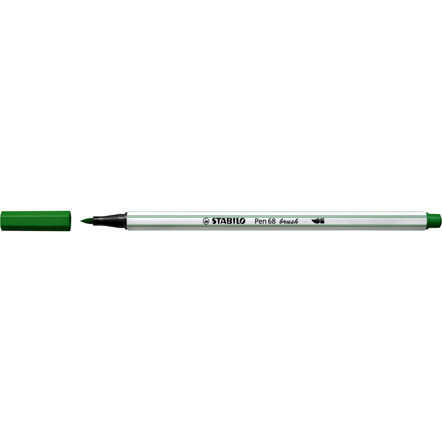 Stabilo - Pen 68 brush, premium brush viltstift, smaragd groen, per stuk