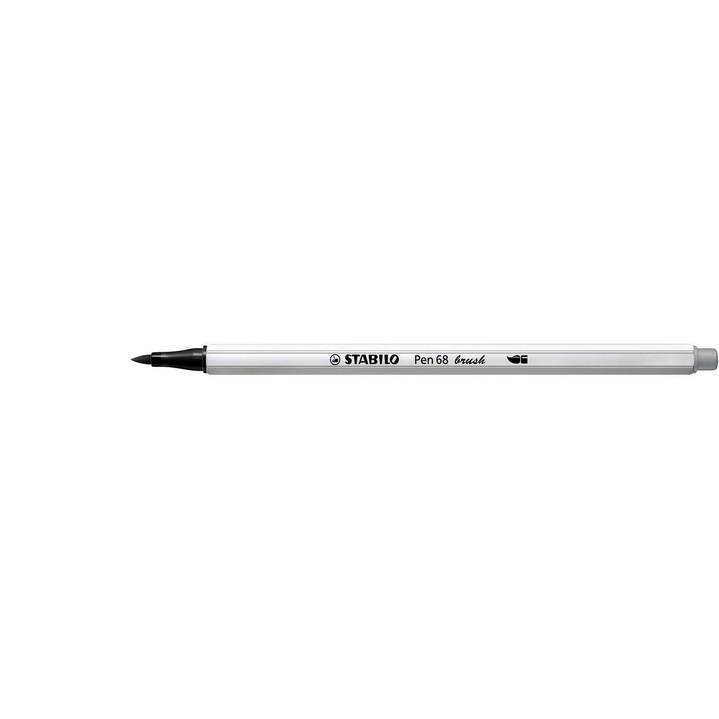 Stabilo - Pen 68 brush, premium brush viltstift, middel koud grijs, per stuk