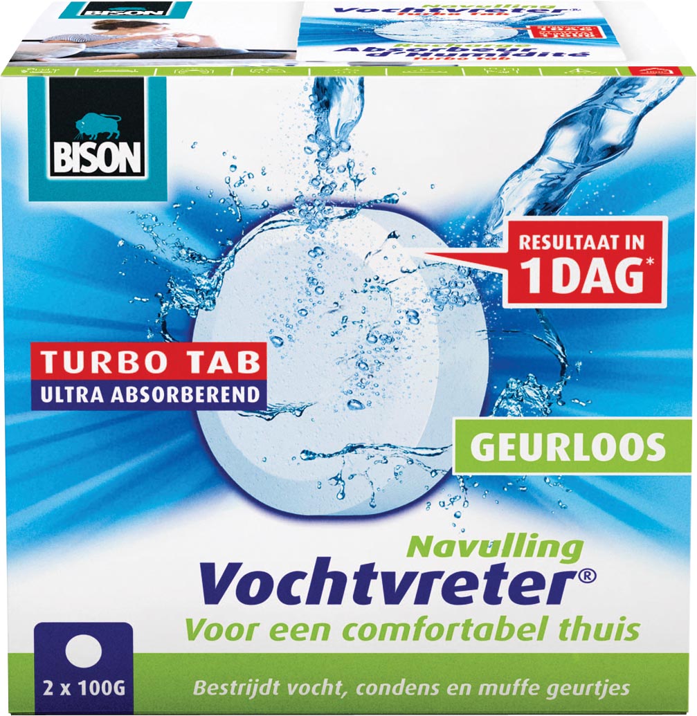 Bison - navulling voor ontvochtiger Ambiance, doos van 2 tabs van 100 gram