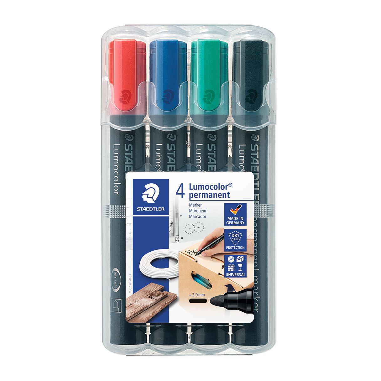 Staedtler - Viltstift 352 rond assorti 2mm set à 4 stuks assorti