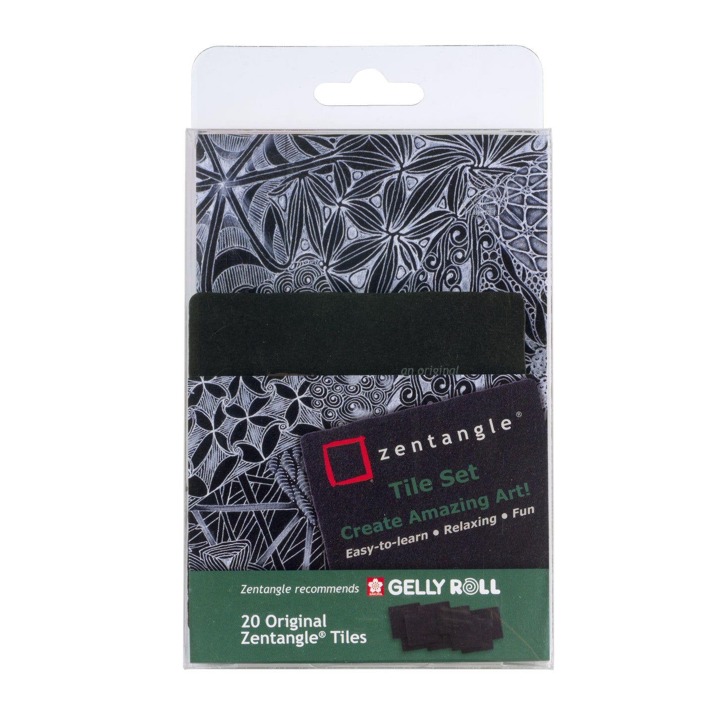 Sakura - Set de dibujo Zentangle set de 20 patrones negro | 5 piezas