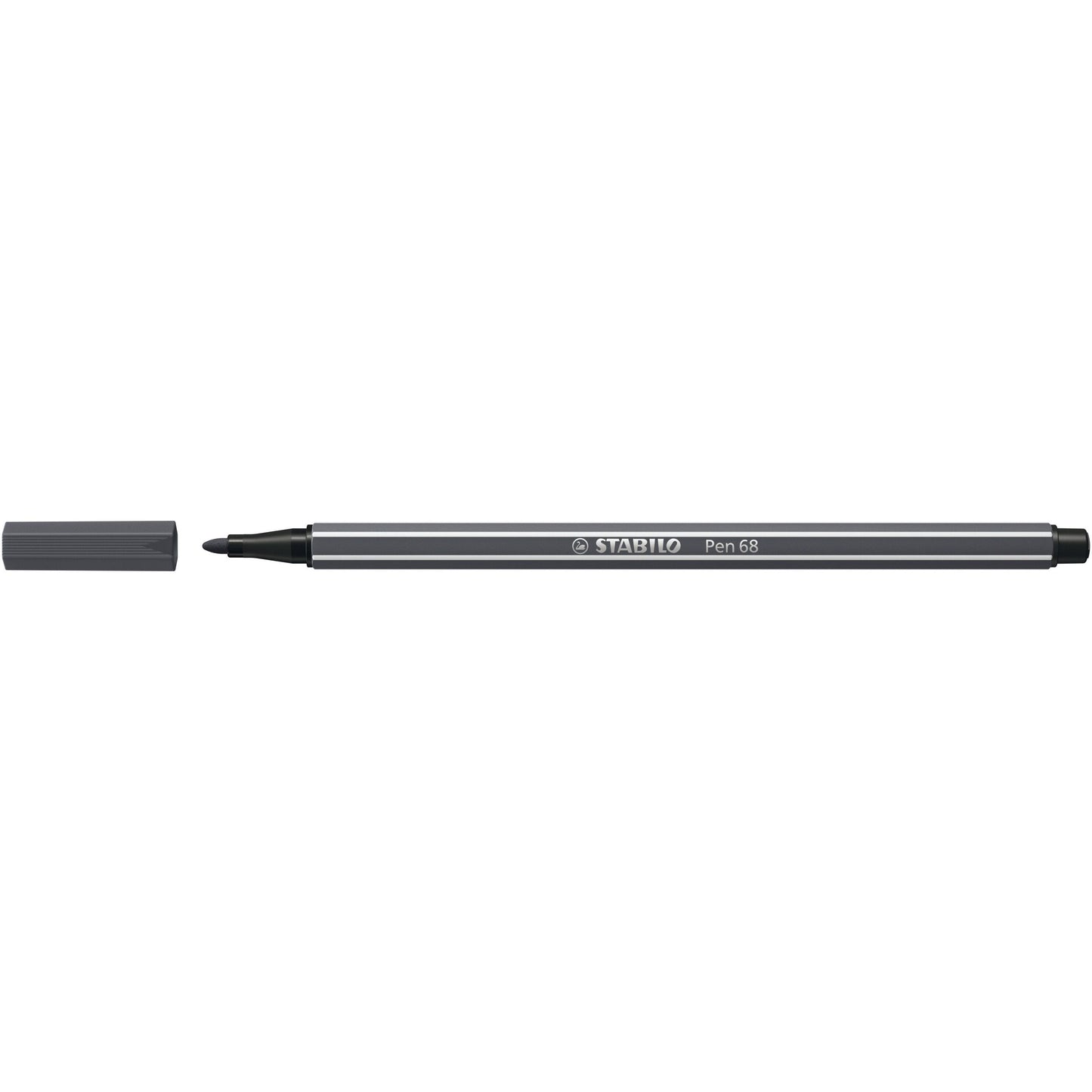 Stabilo - Pen 68, premium viltstift, diep koud grijs, per stuk