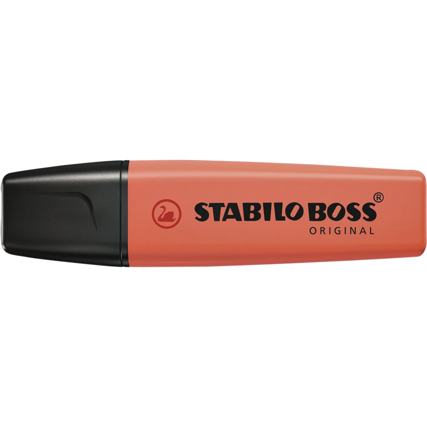 Stabilo - BOSS ORIGINAL tel, markeerstift, zacht koraalrood, per stuk | 10 stuks