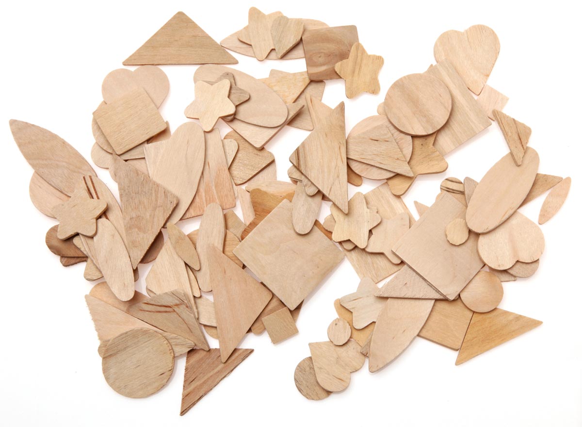 Bouhon - gemischtes Holzstück, Set zu 100 Stück