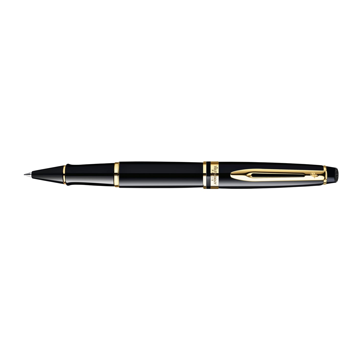 Waterman - Bolígrafo Roller Expert lacado negro GT fino