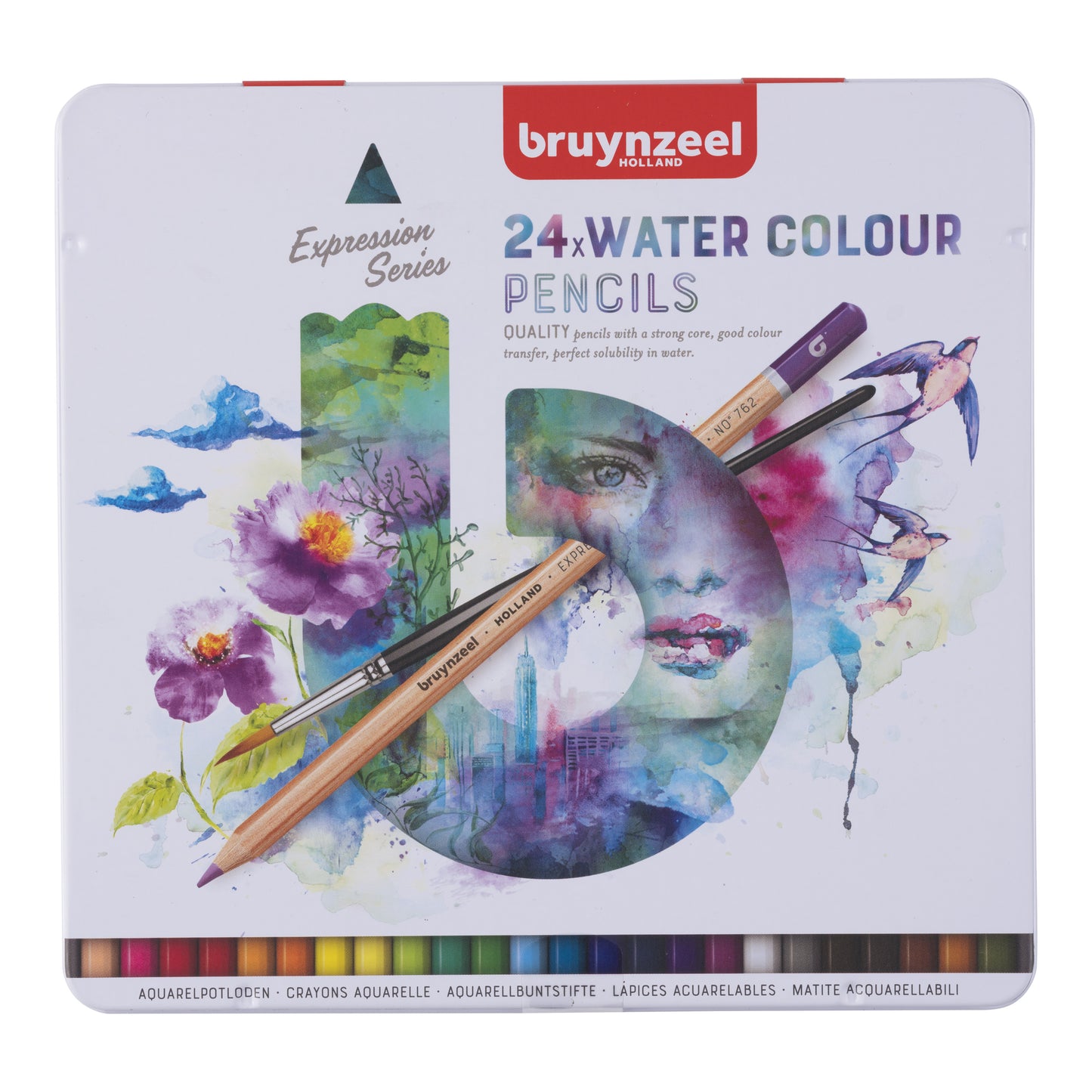 Bruynzeel - Lápices acuarelables sion set de 24 piezas surtidos | 6 piezas
