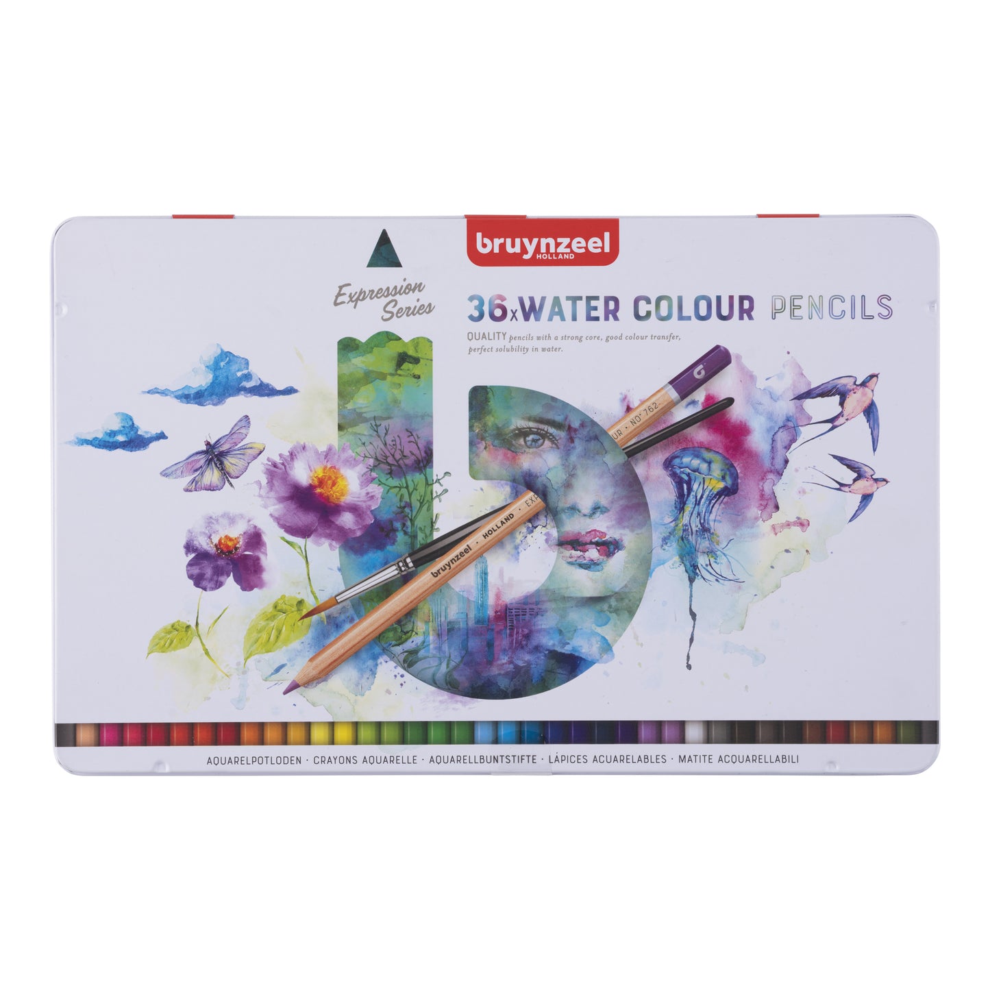 Bruynzeel - Aquarellstift-Sion-Set mit 36 Teilen, sortiert