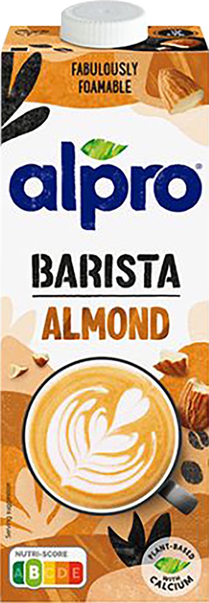 Alpro - Barista plantaardige amandelmelk, 1 l, pak van 8 stuks