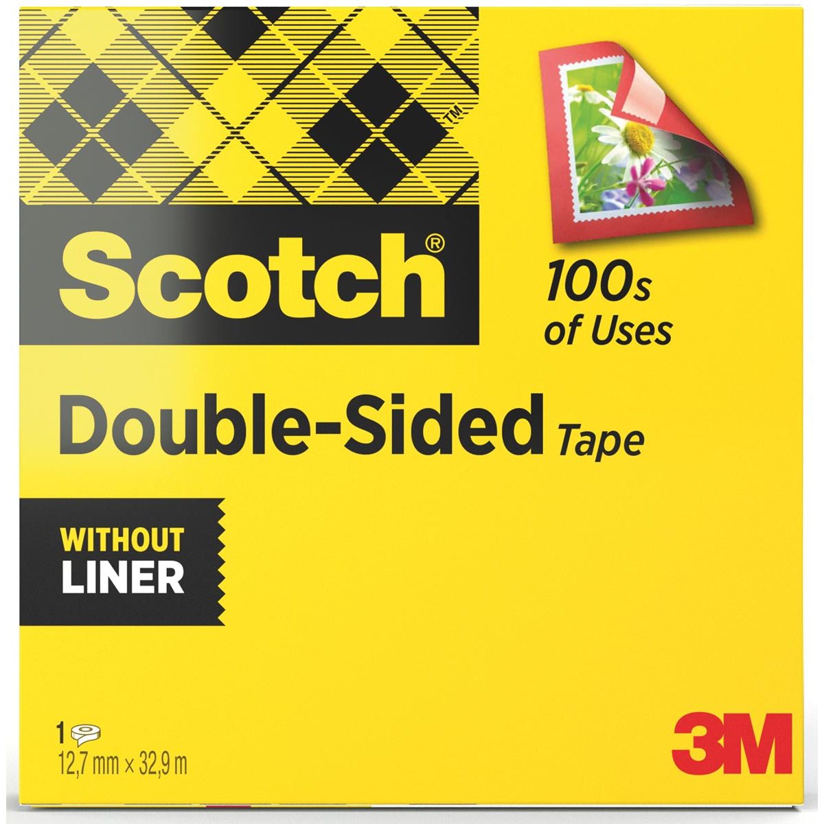 Scotch - dubbelzijdige plakband ft 12 mm x 33 m
