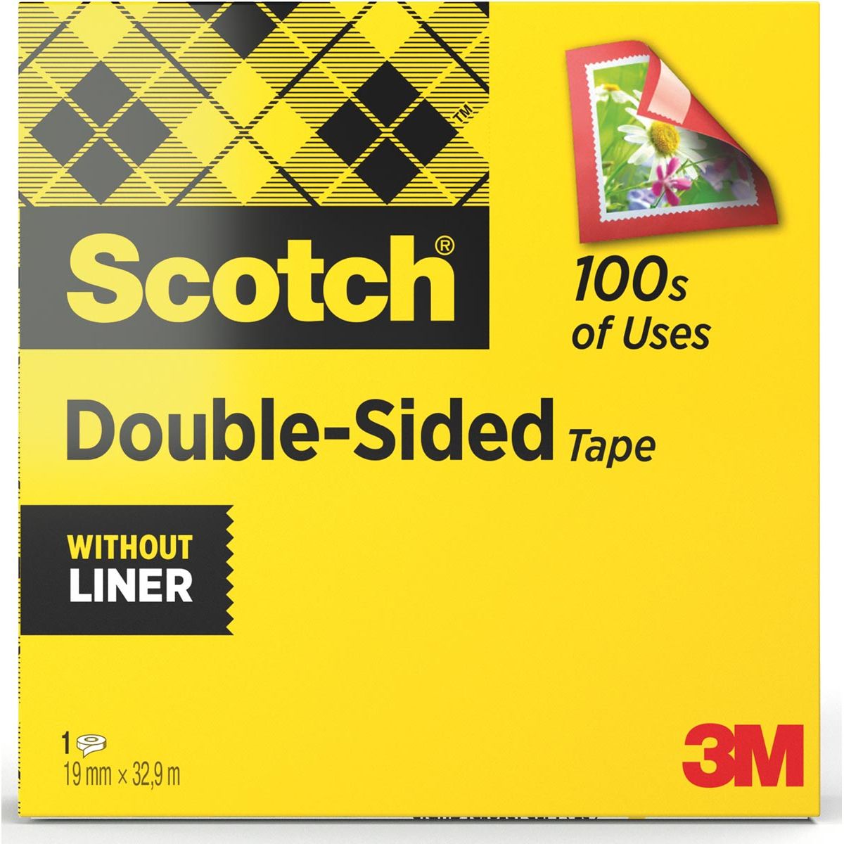 Scotch - dubbelzijdige plakband ft 19 mm x 33 m