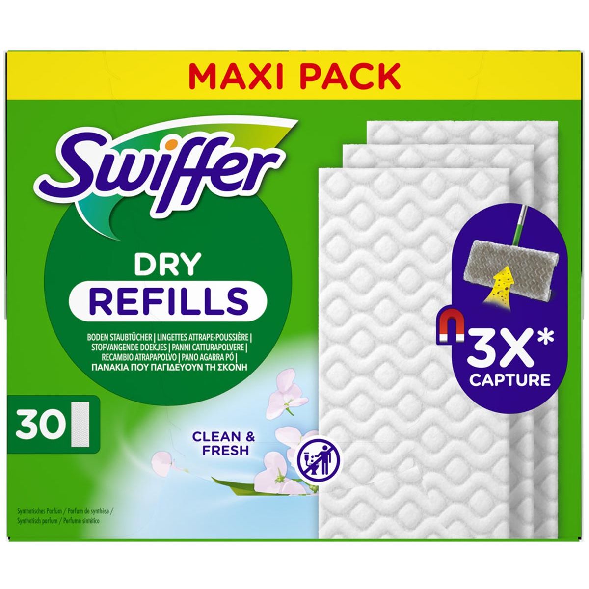 Swiffer - Trockennachfüllung, Packung mit 30 Stück