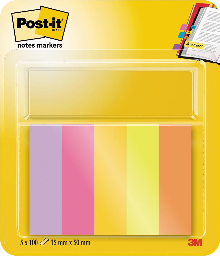 Post-it notes markers - Marking strip 670-5-TFEN 15x50mm Energetic 5 pieces