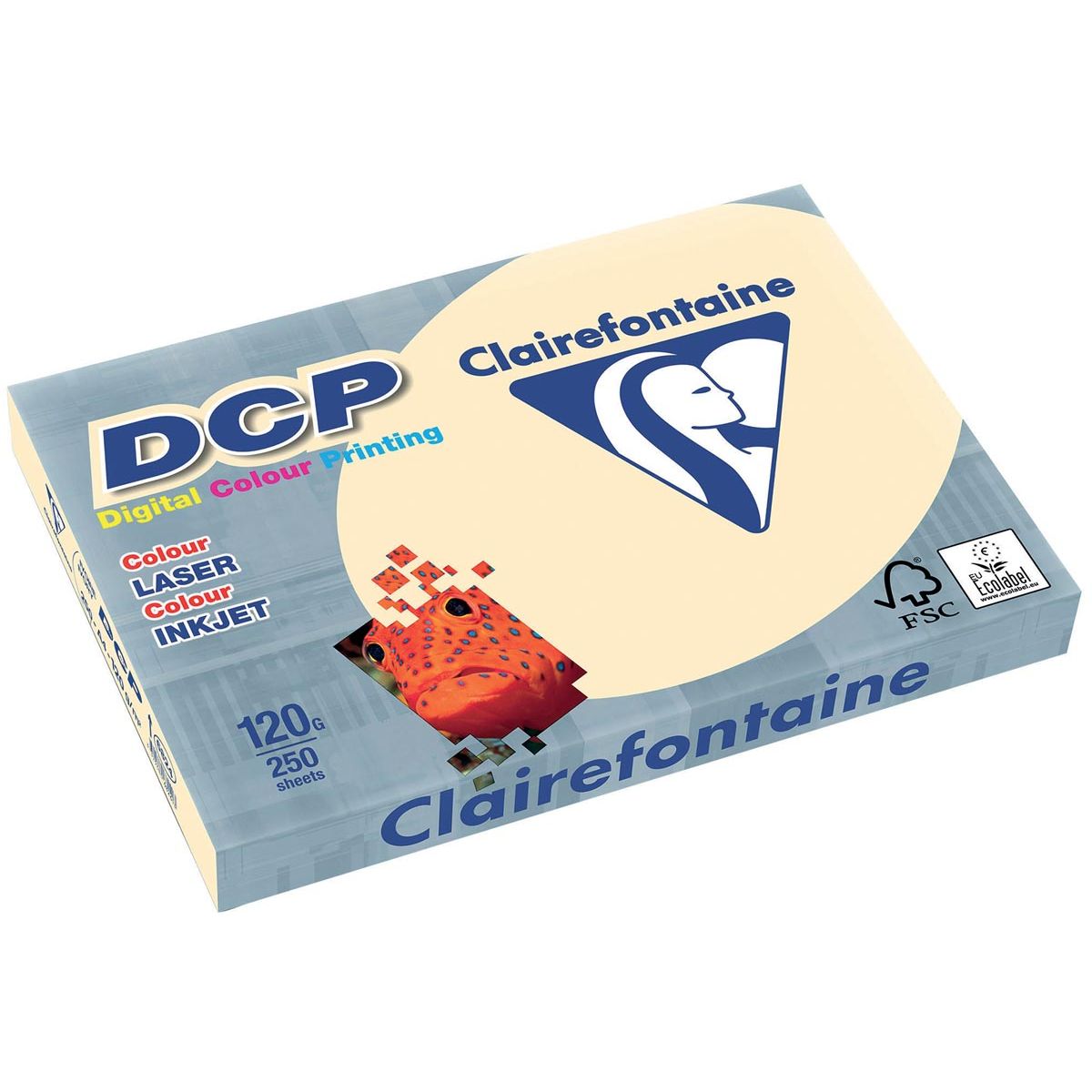 Clairefontaine - Carta per presentazioni DCP A4, 120 g, avorio, pacco da 250 fogli