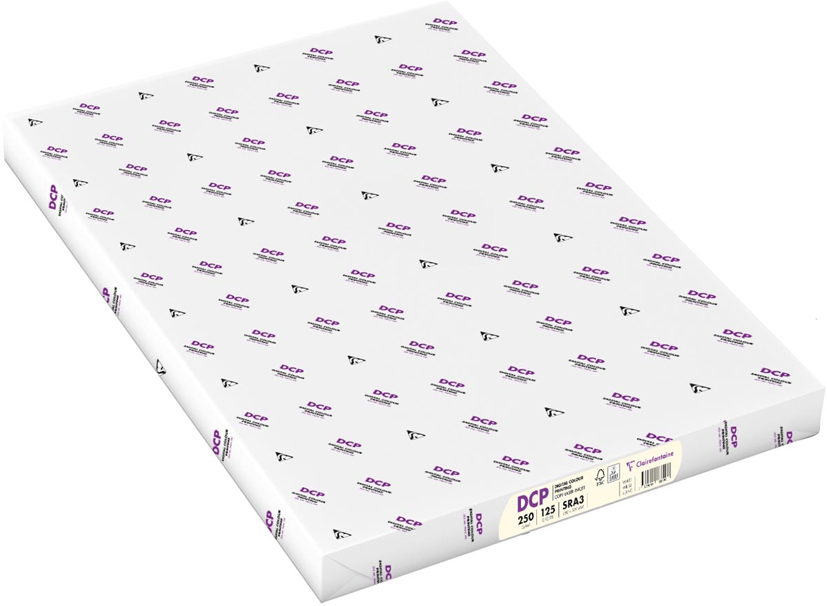 Clairefontaine - DCP presentatiepapier SRA3, 250 g, ivoor, pak van 125 vel
