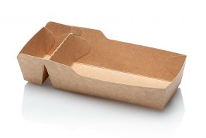 Kraft - Contenitore snack A9+1/A22, 120x70x35mm 50 pezzi