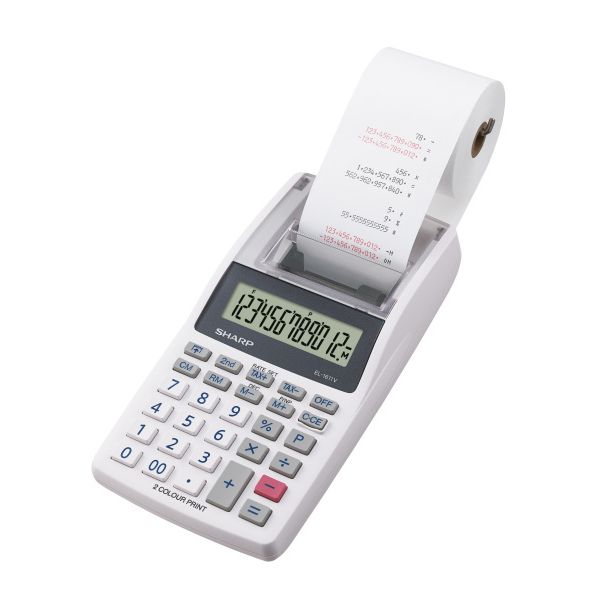 Sharp - EL-1611V calculator Desktop Financiële rekenmachine Grijs, Wit