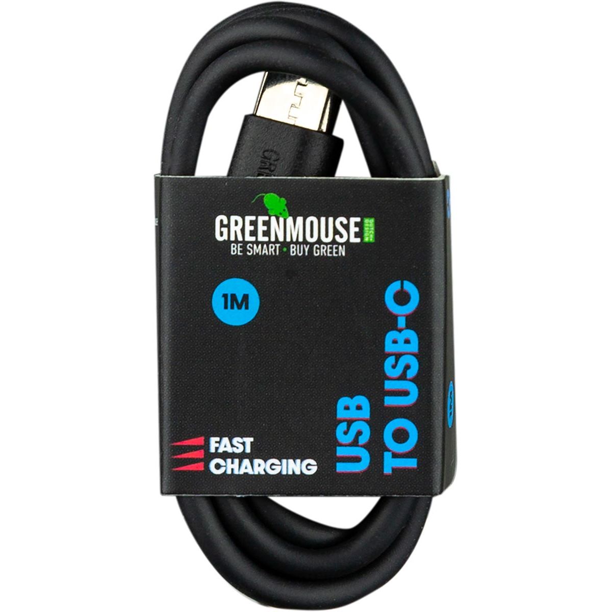 Greenmouse - Cable USB C-A 2.0 1 meter black