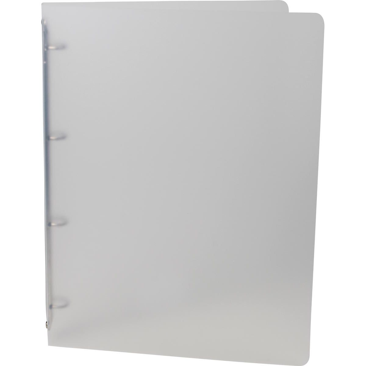 Alpha - ringmap, voor ft A4, uit PP, 4 ringen van 16 mm, transparant wit