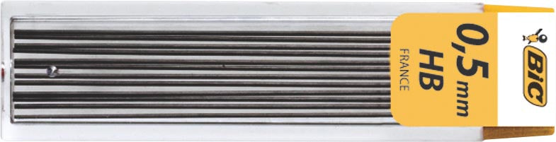 Bic - criterion pencil leads, 0.5 mm, HB, case of 12 pieces
