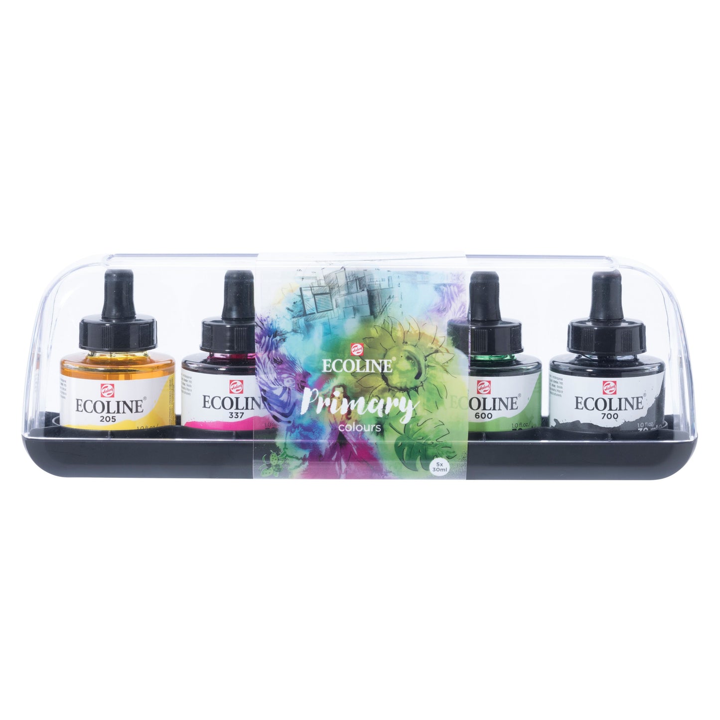 Talens Ecoline - Inkt ecoline met pipet primary set a 5 ass