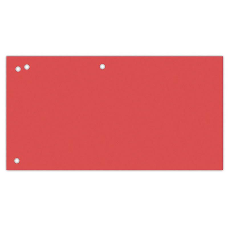 OFFICE products - verdeelstroken, 240 x 105 mm, pak van 100 stuks, rood
