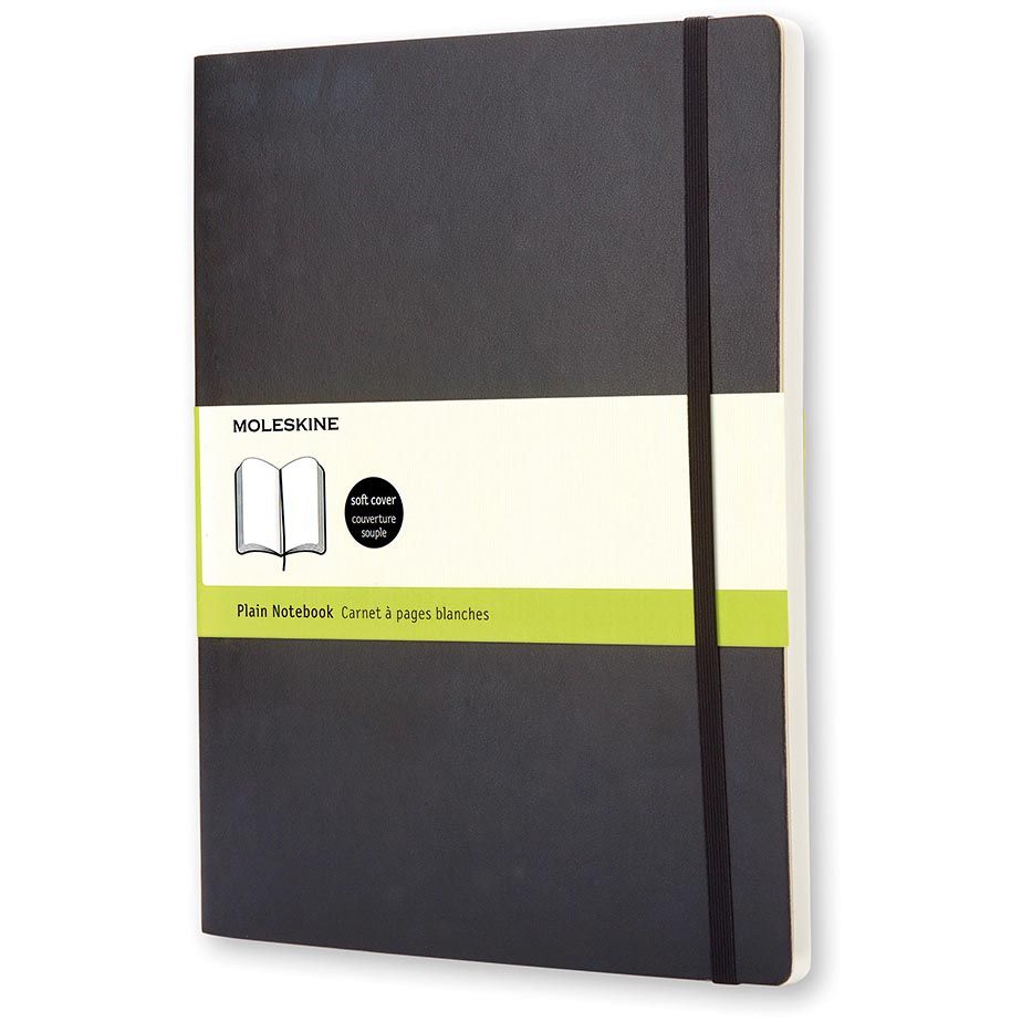 Moleskine - carnet, pi 19 x 25 cm, uni, couverture souple, 192 pages, noir