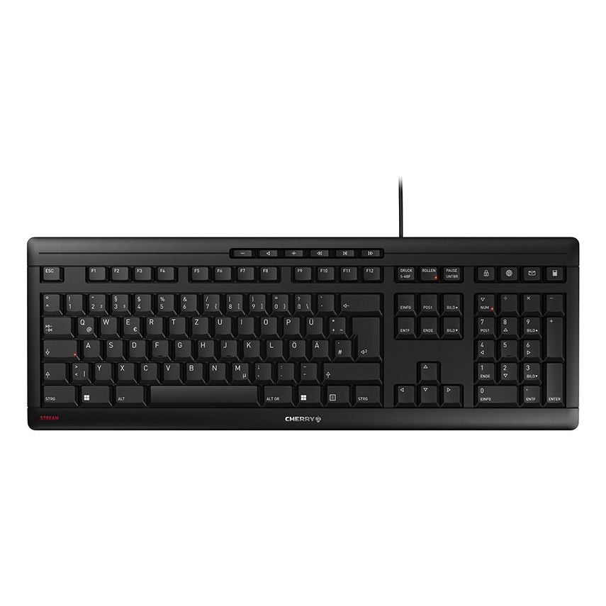 CHERRY - STREAM toetsenbord Kantoor USB QWERTZ Duits Zwart