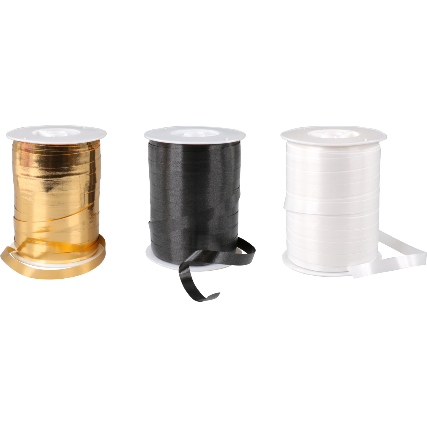 Klika - Cinta | 10 mm | 250m | PP | negro/blanco/oro | 3 rollos