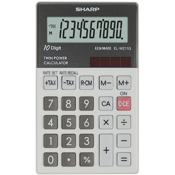 Sharp - EL-W211G calculator Pocket Financiële rekenmachine Grijs