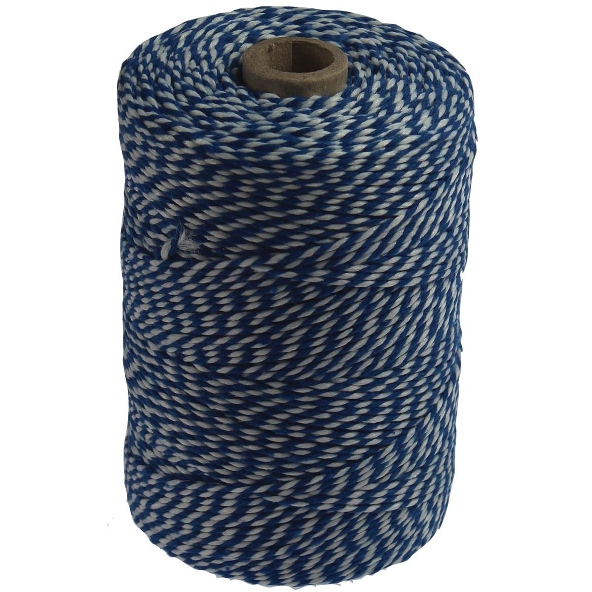 Klika - Corda di cotone, blu-bianco, bobina da 200 g, ca. 250 m