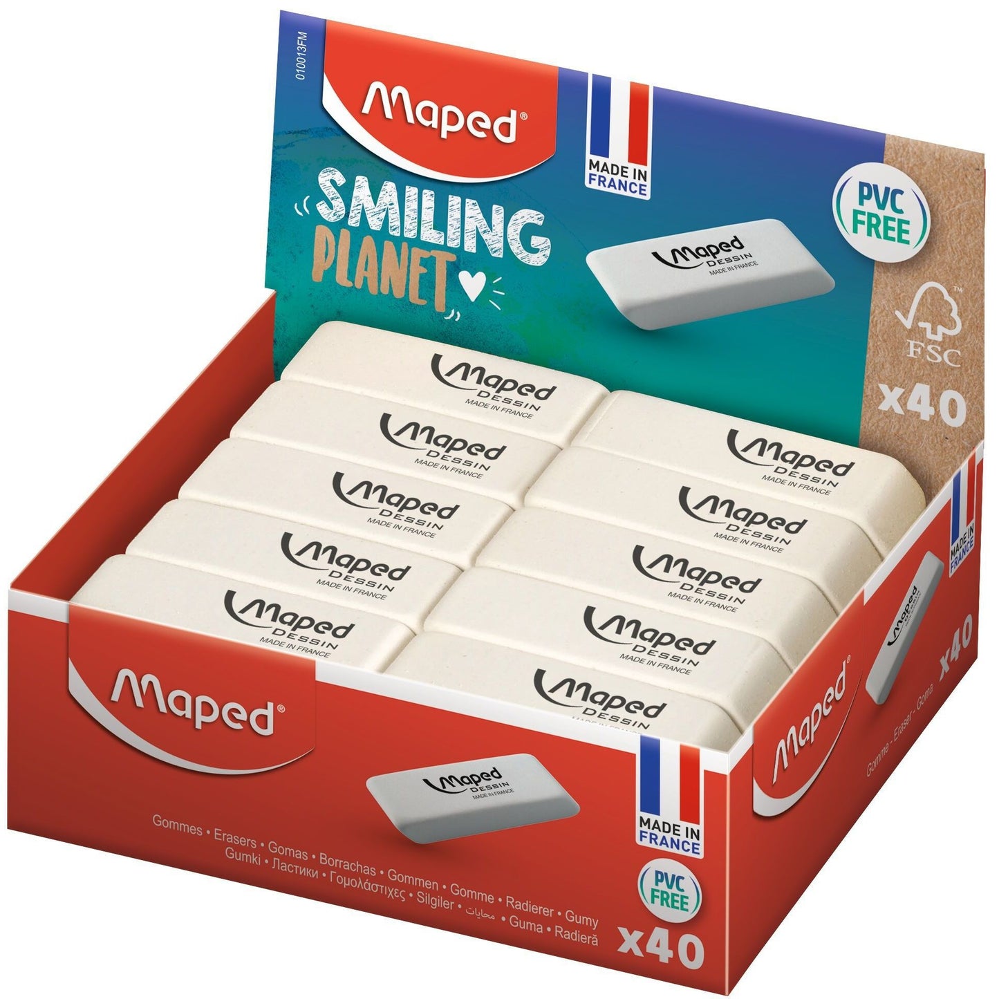 Maped - Gum Smiling Planet Dessin bianco