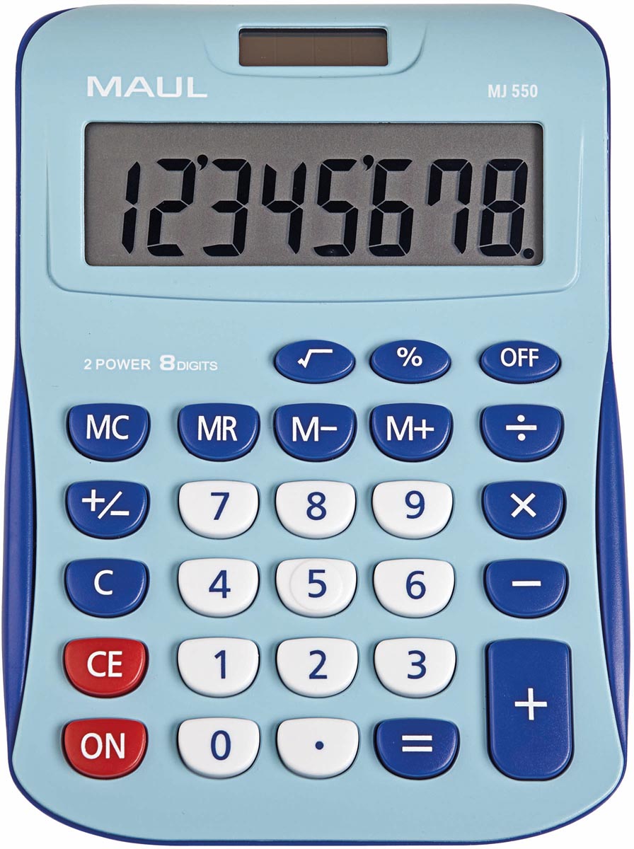 Maul - Desk calculator MJ 550, junior, light blue