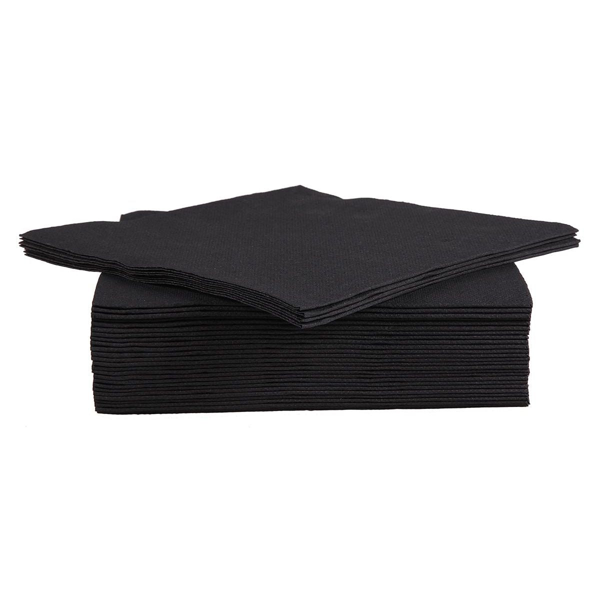 Cosy - Trendy servet, 38 x 38 cm, zwart, 40 stuks
