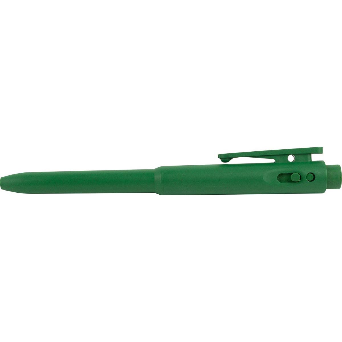 BST - stylo à bille détectable J800 industrie agroalimentaire vert boîte de 25 pièces