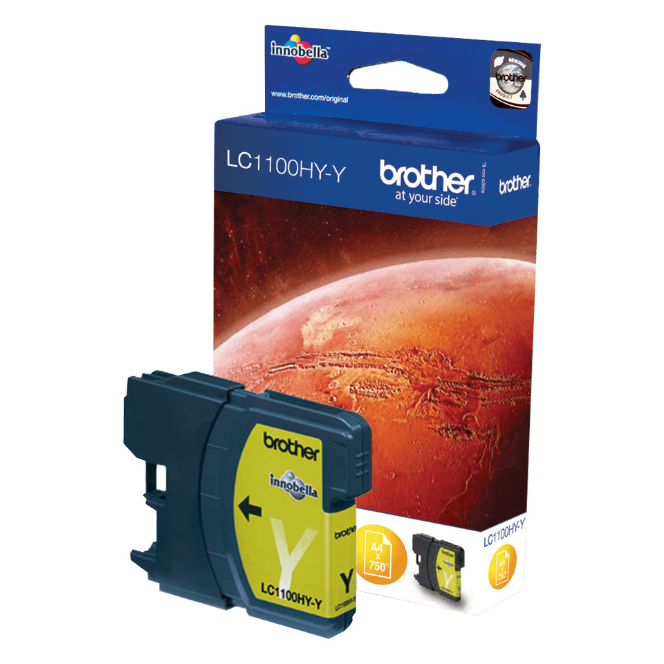 Brother - LC1100HYY inktcartridge 1 stuk(s) Origineel Hoog (XL) rendement Geel