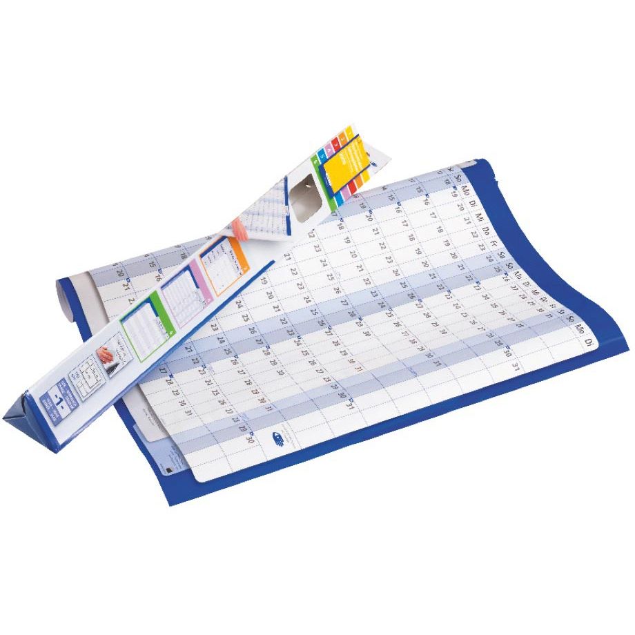 Legamaster - jaarplanner 2027, ft 60 x 90 cm, gelamineerd karton, opgerold, met 3 extra kolommen