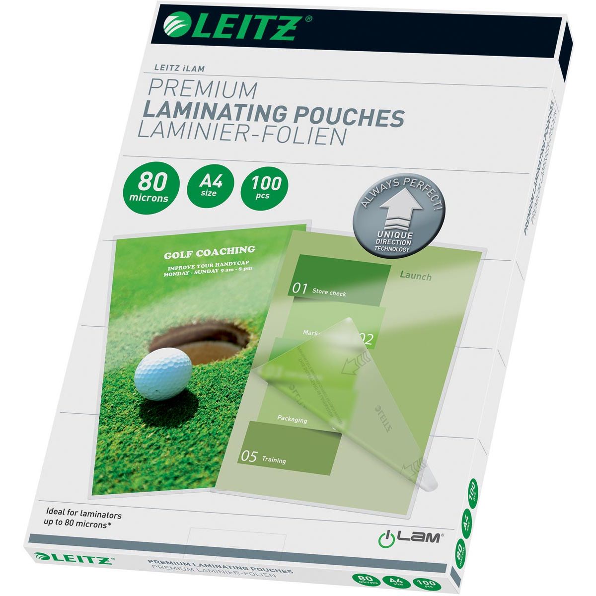 Leitz - Ilam lamineerhoes ft A4, 160 micron (2 x 80 micron), pak van 100 stuks